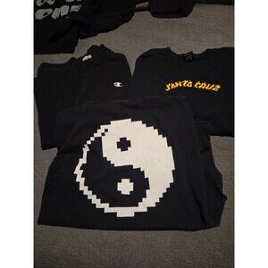 2X mens Tshirt Lot Black Santa Cruz Primitive Champion lot bundle